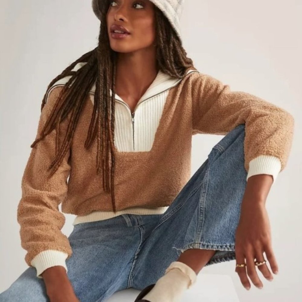 DOLAN LEFT COAST SHERPA QUARTER-ZIP PULLOVER - NEVER WORN